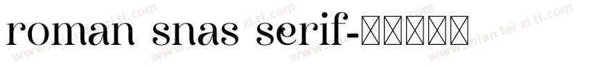 roman snas serif字体转换
